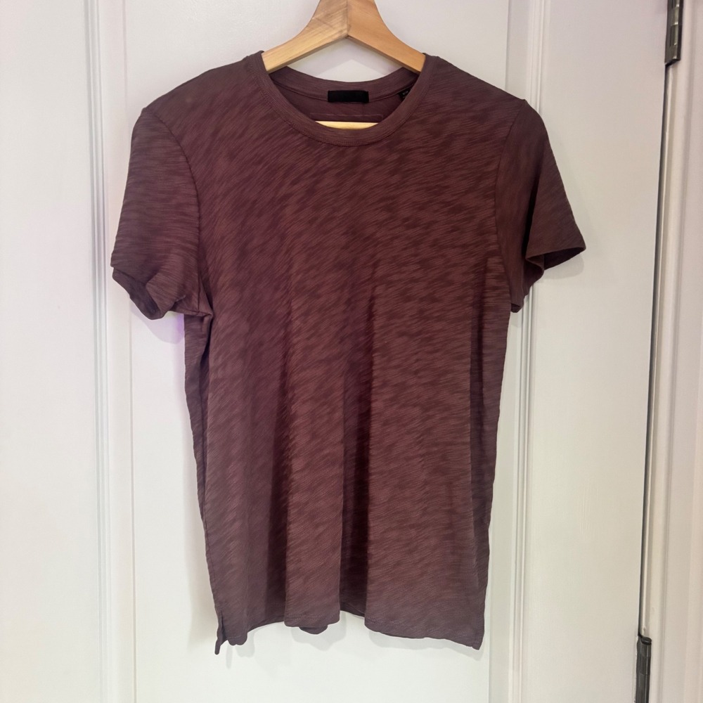 ATM Anthony Thomas Melillo Mens Slub Jersey Crew Neck T-Shirt Purple Medium NEW - Picture 2 of 6